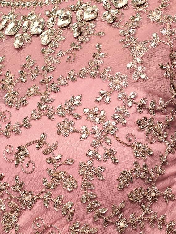 Embroidered layered semi-stitched suit - 15998551 - Zoom Image - 2