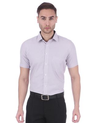 purple polyester blend formal shirt - 15999062 - Standard Image - 2