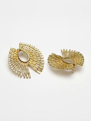 gold metal drop earring - 15999855 - Standard Image - 2
