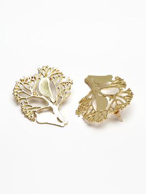 gold metal drop earring - 15999856 - Standard Image - 2