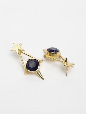 gold metal studs earring - 15999961 - Standard Image - 2