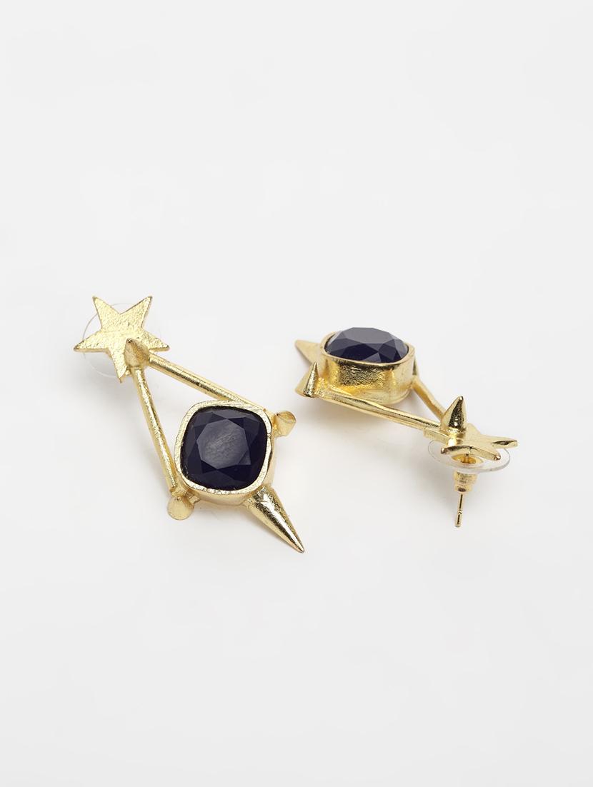 gold metal studs earring - 15999961 - Zoom Image - 2