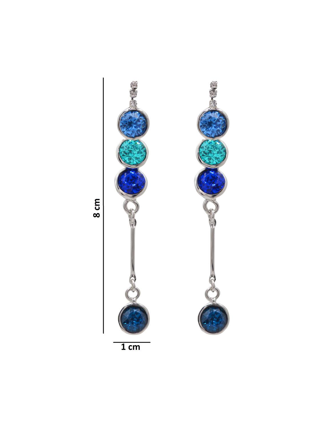 silver metal drop earring - 16001036 - Zoom Image - 2