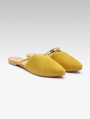 yellow slip on mules - 16002109 - Standard Image - 2