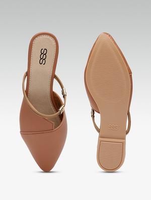 tan slip on mules - 16002110 - Standard Image - 5