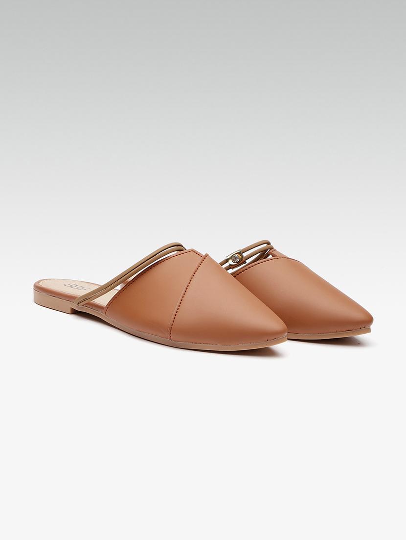 tan slip on mules - 16002110 - Zoom Image - 2