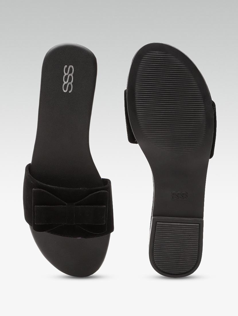 black slip on sandals - 16002584 - Zoom Image - 5