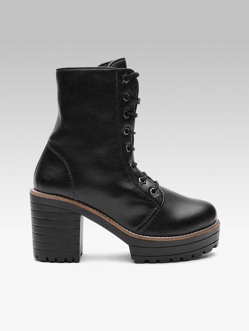 black ankle lace up boots - 16002711 - Zoom Image - 2