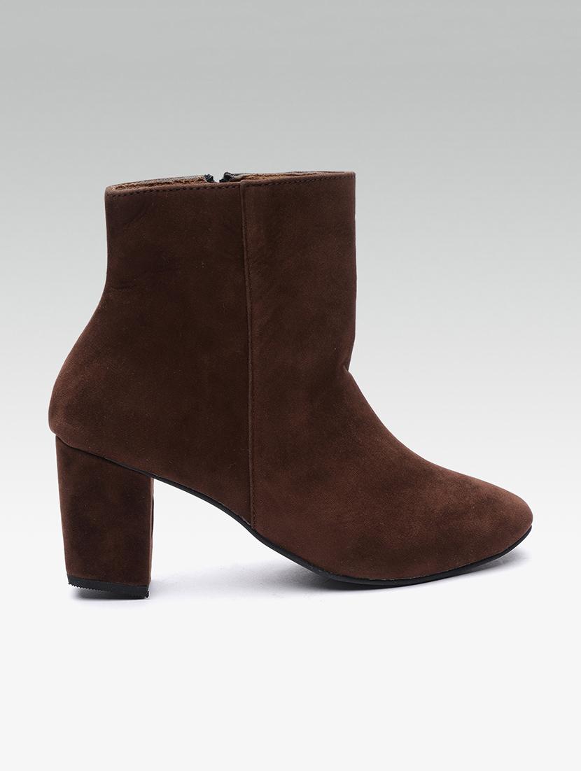 brown ankle zipper boots - 16002724 - Zoom Image - 2