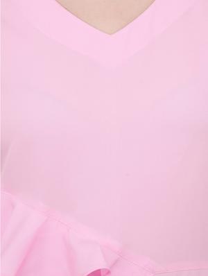ruffle detail asymmetric dress - 16002875 - Standard Image - 5