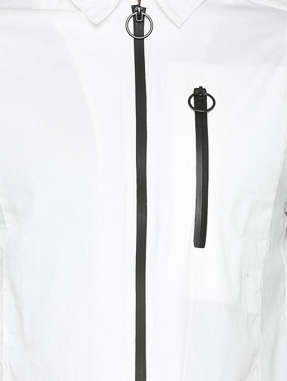 white solid casual shirt - 16003683 - Zoom Image - 5