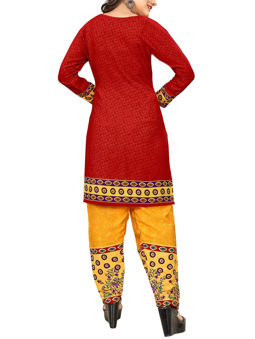 Straight printed unstitched suit - 16004209 - Zoom Image - 2
