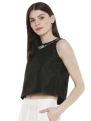 solid embroidered blouse - 16004421 - Standard Image - 2