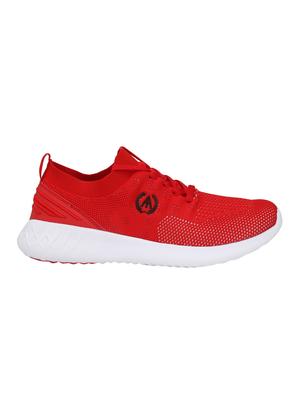 red mesh lace up sport shoes - 16004637 - Standard Image - 2
