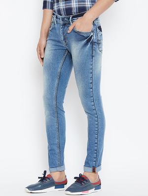 blue denim washed jeans - 16005965 - Standard Image - 2