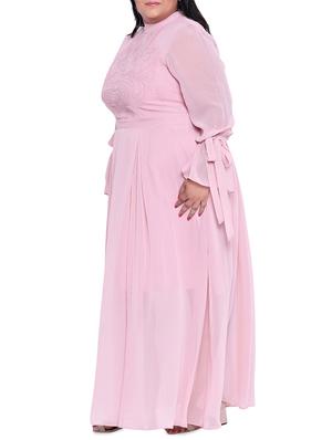 embroidered plus maxi dress - 16006756 - Standard Image - 2
