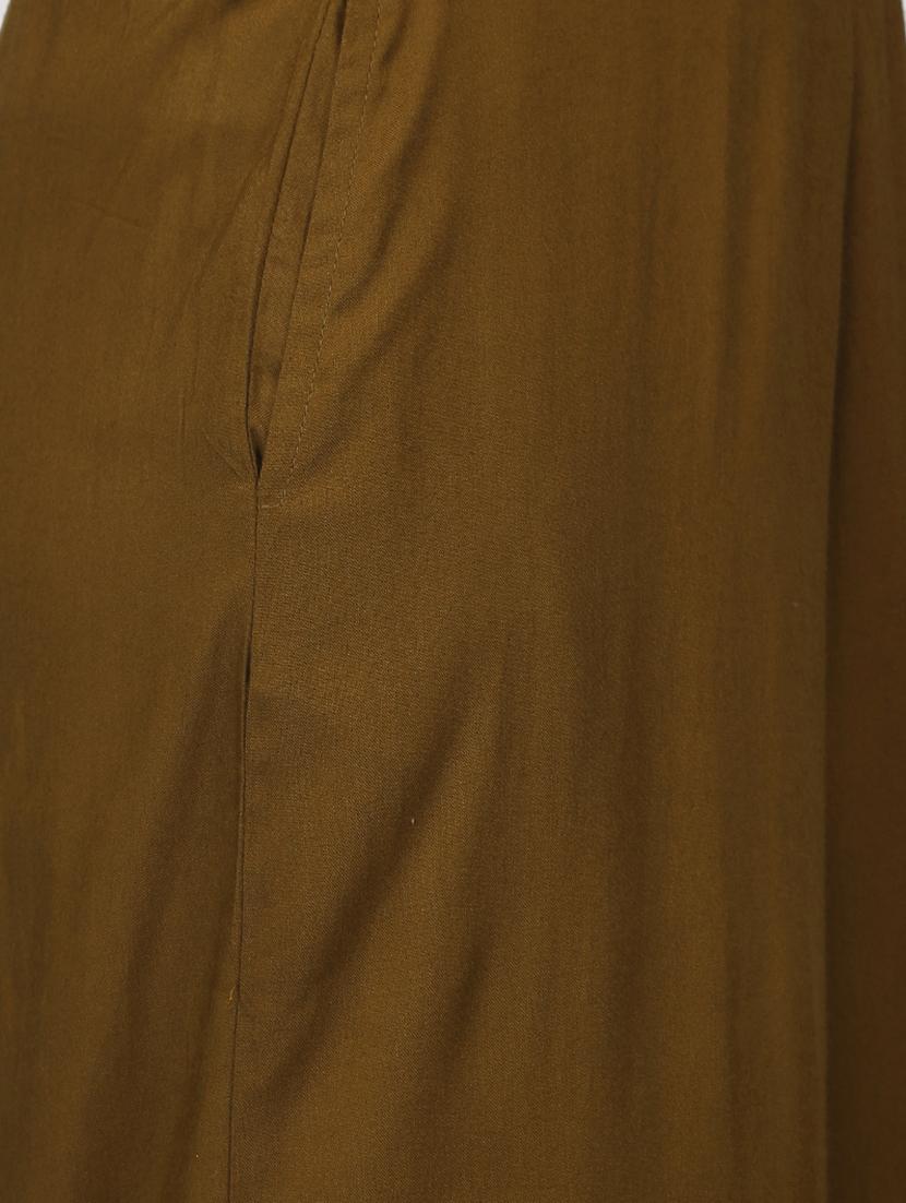 green viscose straight tapered pant - 16007052 - Zoom Image - 5