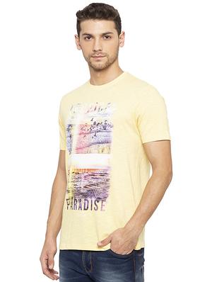 yellow printed t-shirt - 16008107 - Standard Image - 2