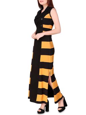 button detail striped maxi dress - 16008156 - Standard Image - 2