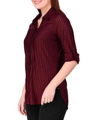 roll up sleeved striped shirt - 16008165 - Standard Image - 2