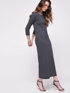 side slit striped sheath dress - 16008993 - Standard Image - 2
