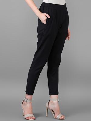 black straight tapered pant - 16009087 - Standard Image - 2