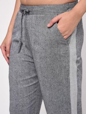 side striped drawstring trouser - 16009766 - Standard Image - 5