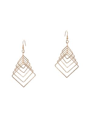 gold plated drop earring - 16010318 - Standard Image - 2