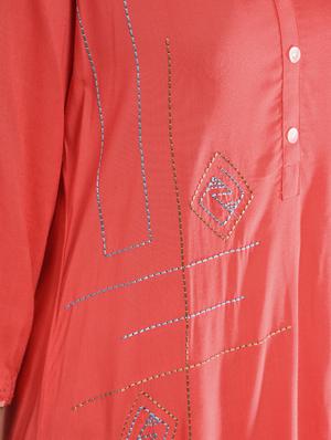 Kaantha asymmetric kurta palazzo set with tassels - 16011129 - Standard Image - 5