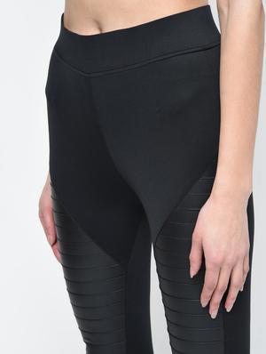 leather patch high rise jegging - 16012394 - Standard Image - 5