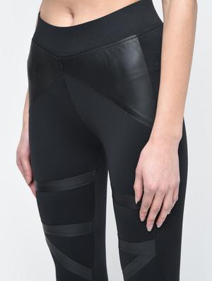 leather paneled high rise jegging - 16012396 - Standard Image - 5