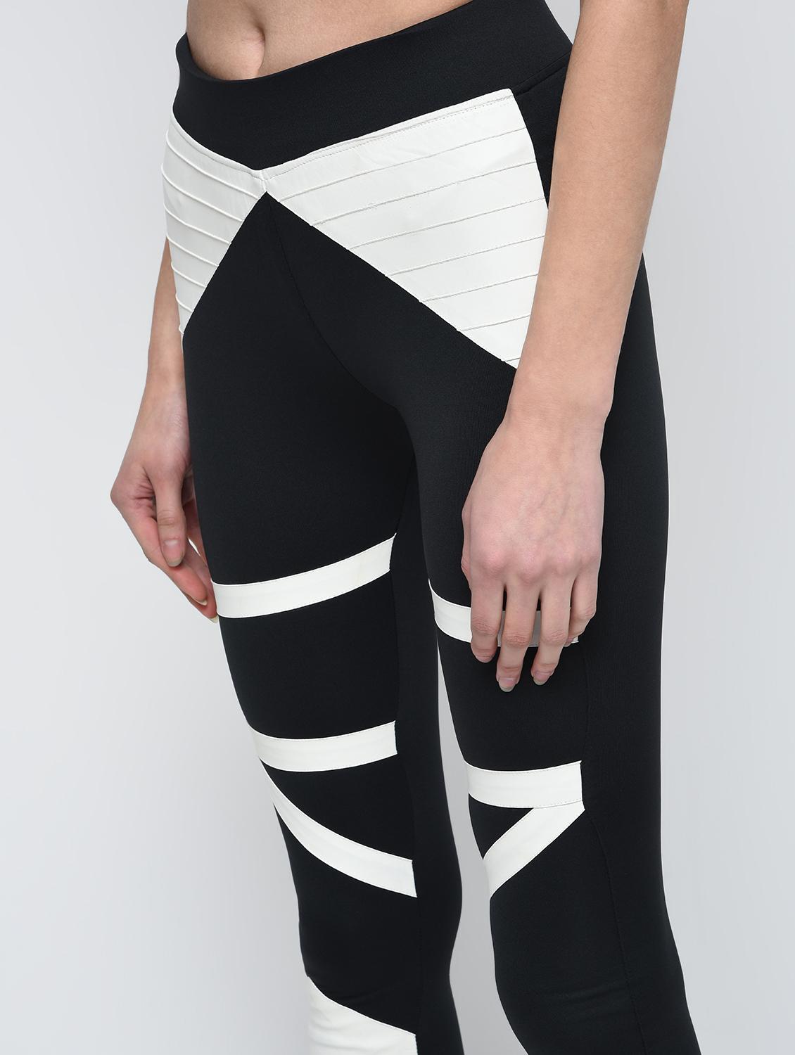 contrast paneled high rise jegging - 16012401 - Zoom Image - 5