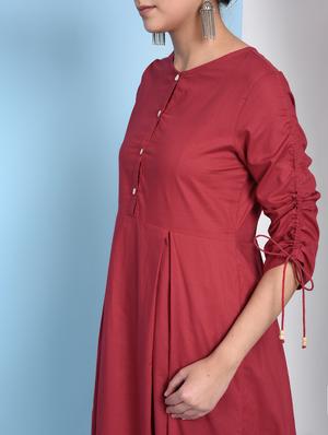 Cowl solid kurta - 16012411 - Standard Image - 5