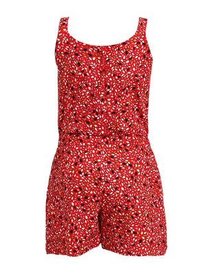 red cotton playsuit - 16013489 - Standard Image - 2