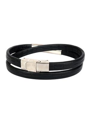 black leather bracelet - 16015541 - Standard Image - 2