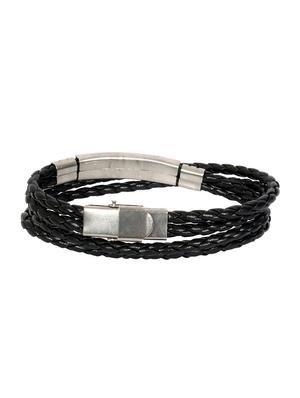 black leather bracelet - 16015544 - Standard Image - 2