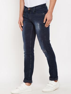 blue cotton ripped jeans - 16015948 - Standard Image - 2