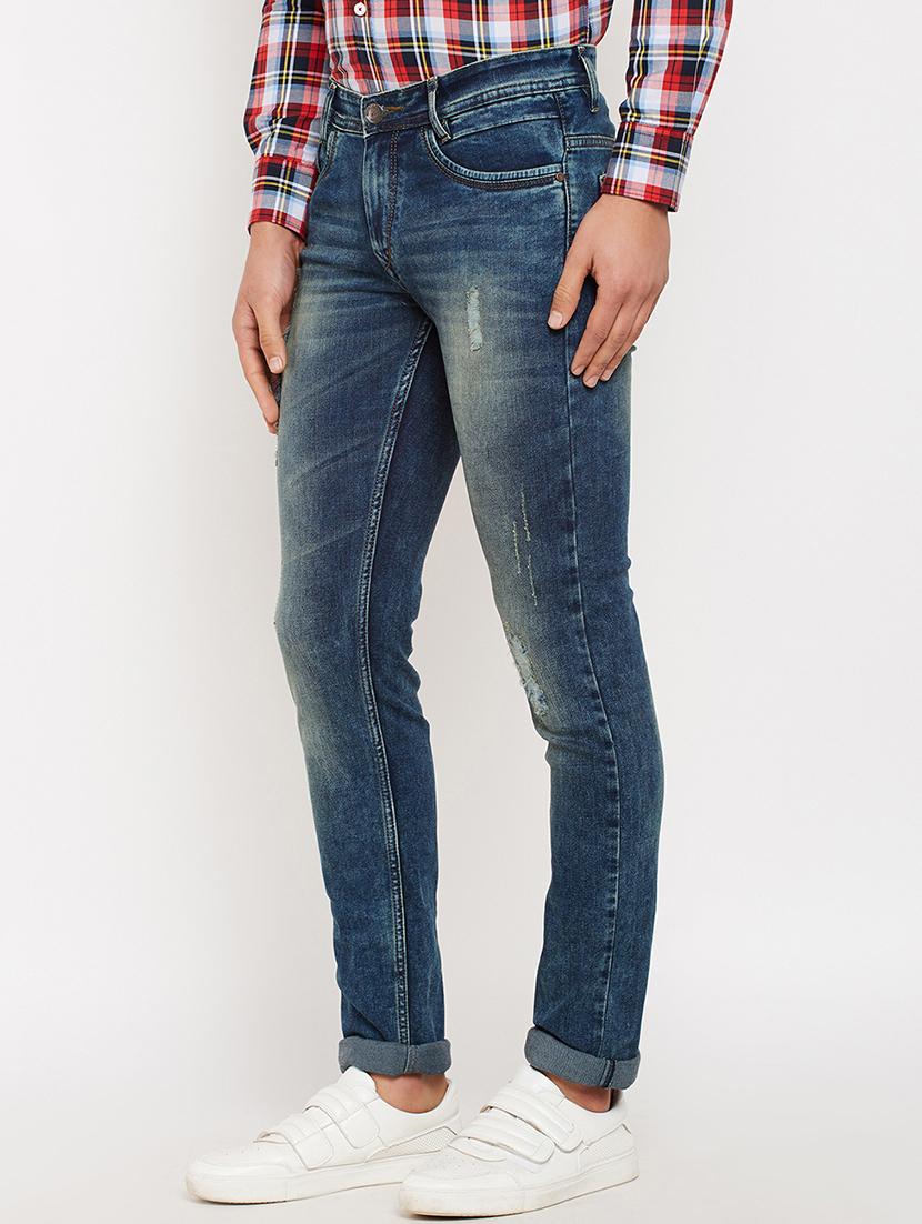 blue cotton ripped jeans - 16015950 - Zoom Image - 2