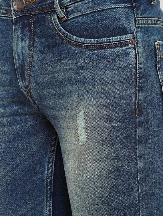 blue cotton ripped jeans - 16015950 - Zoom Image - 5