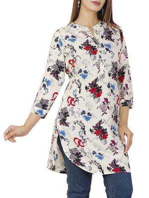 printed straight kurti - 16016009 - Standard Image - 2