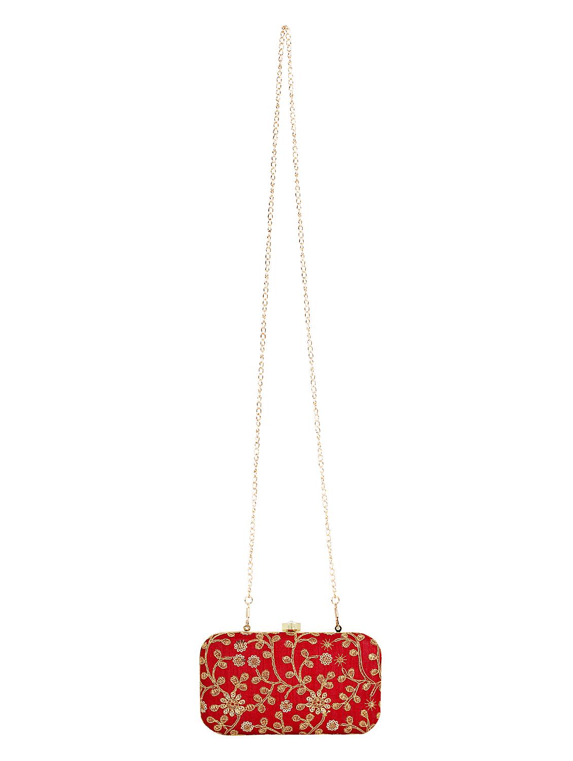 red metal box clutch - 16016817 - Zoom Image - 5