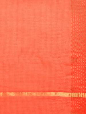 Zari work solid saree with blouse - 16016927 - Standard Image - 2