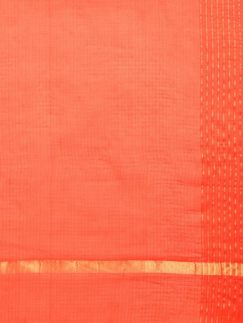 Zari work solid saree with blouse - 16016927 - Zoom Image - 2