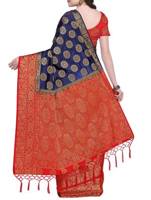zari kanjivaram saree with blouse - 16016950 - Standard Image - 2
