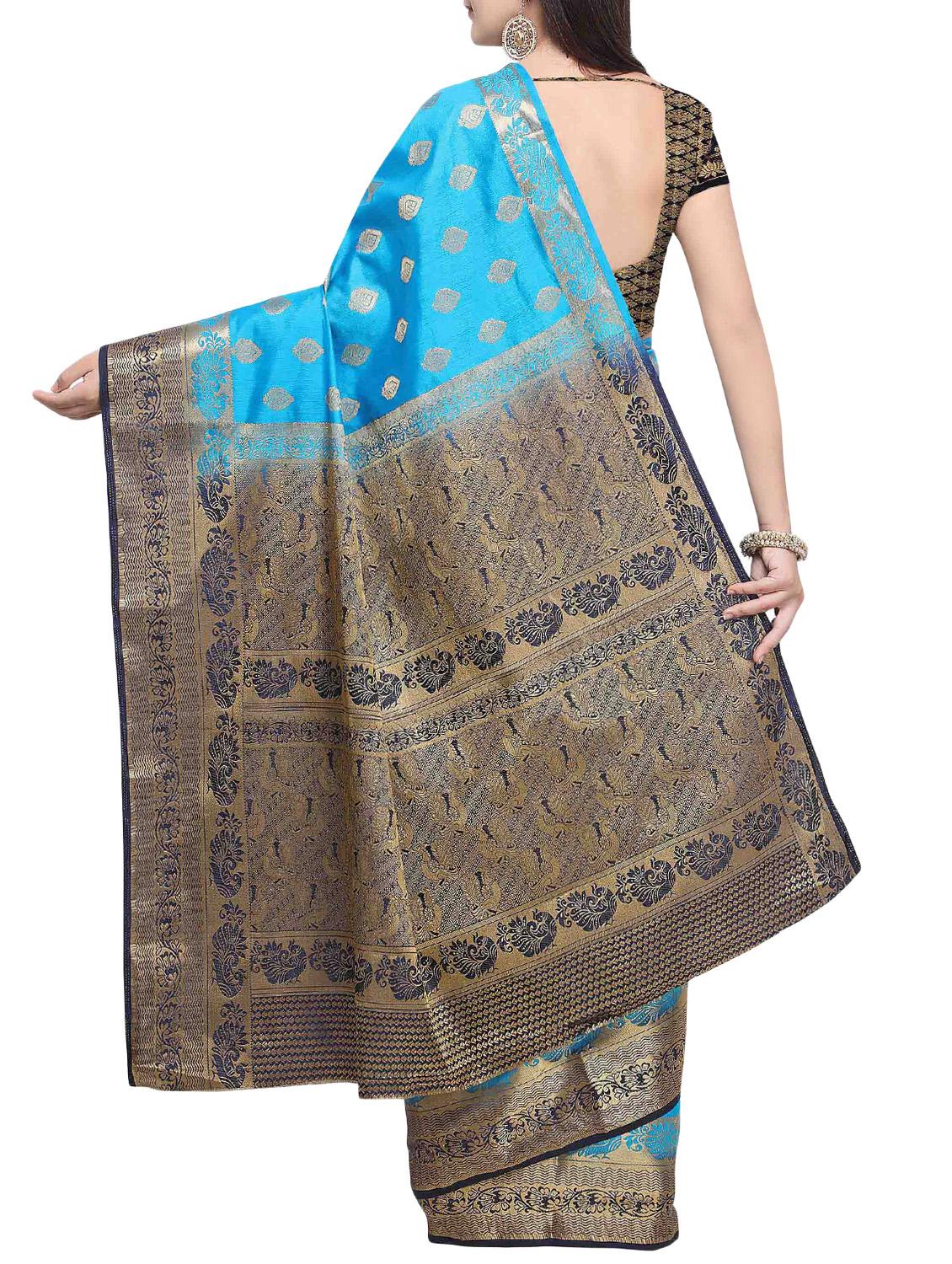 Zari woven saree with blouse - 16016969 - Zoom Image - 2