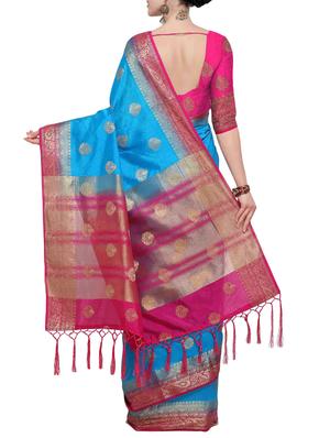 Zari woven saree with blouse - 16017000 - Standard Image - 2