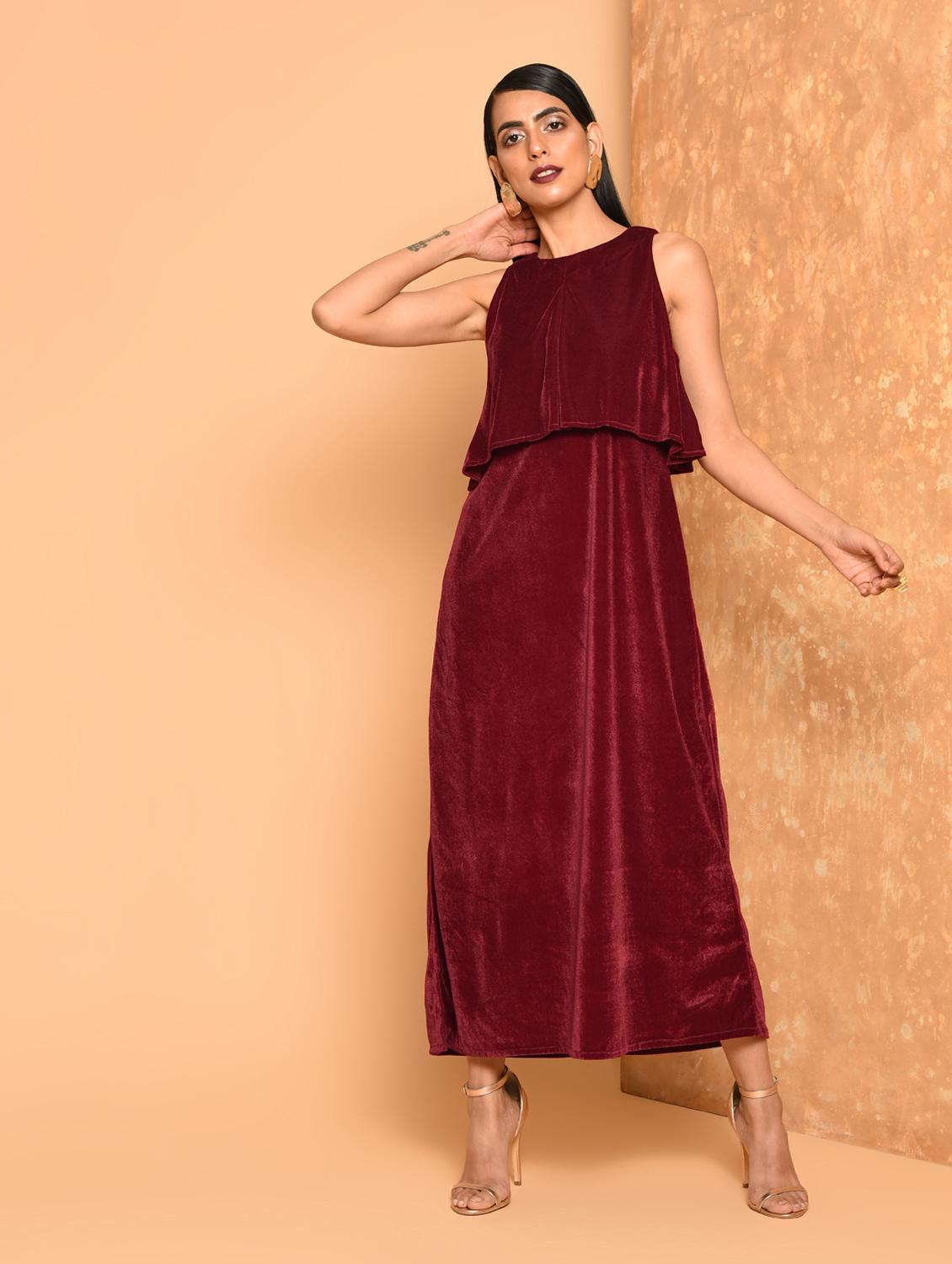 side slit layered dress - 16017708 - Zoom Image - 2