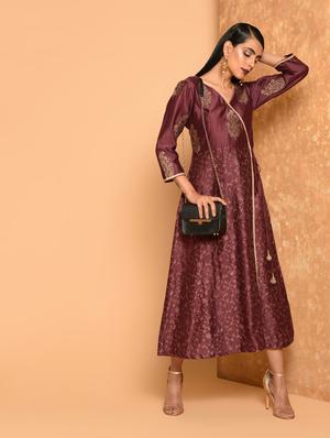 block print angrakha ethnic dress - 16017713 - Standard Image - 2