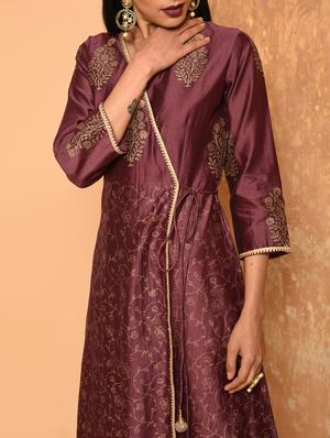 block print angrakha ethnic dress - 16017713 - Standard Image - 5