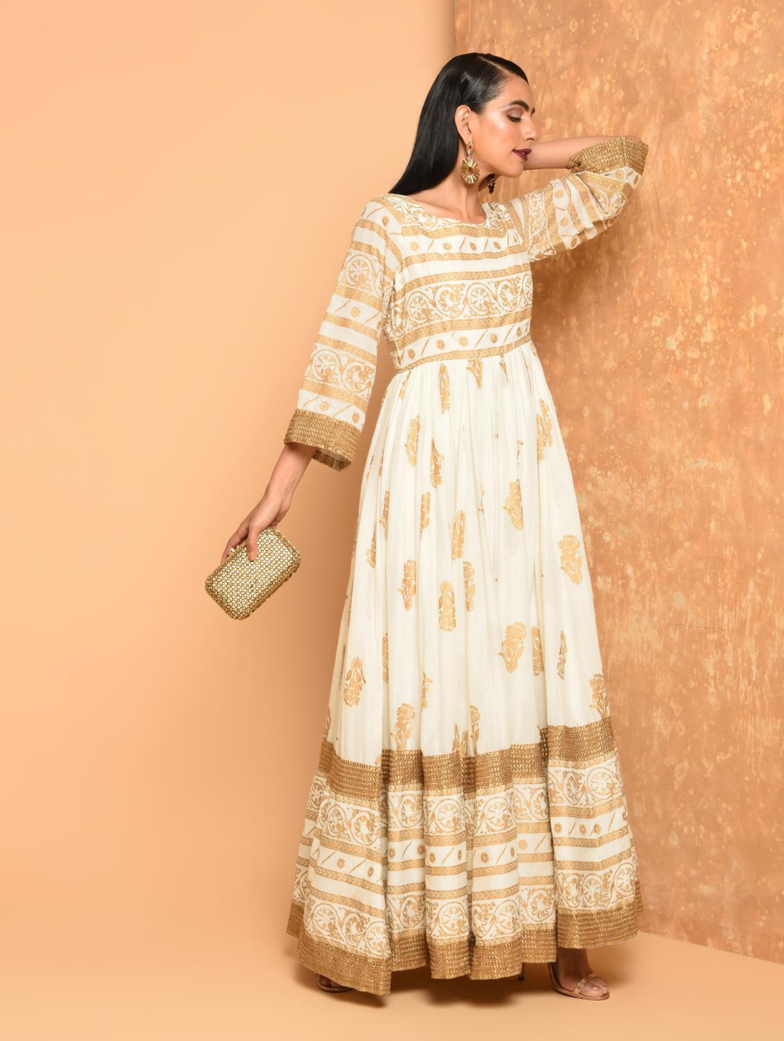 flared block print dress - 16017720 - Zoom Image - 5